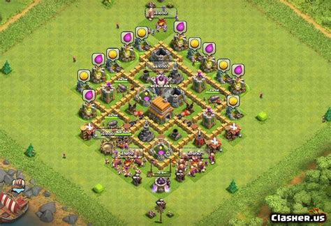 town hall 6 defense base